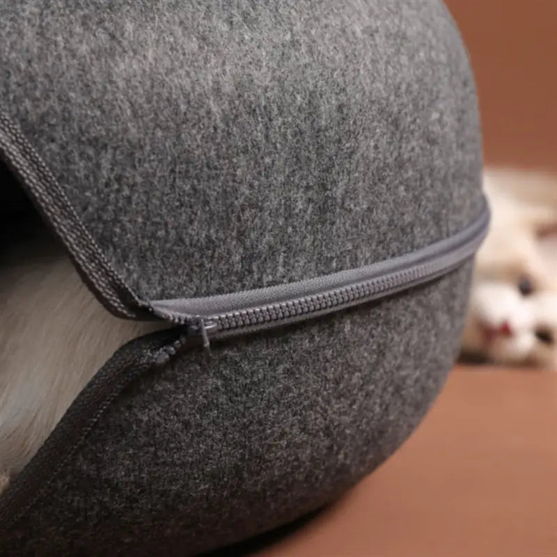 PawPlay Donut Cat Bed and Tunnel